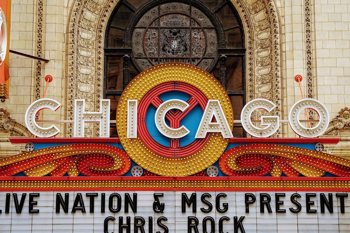 chicago theater chris rock marquee