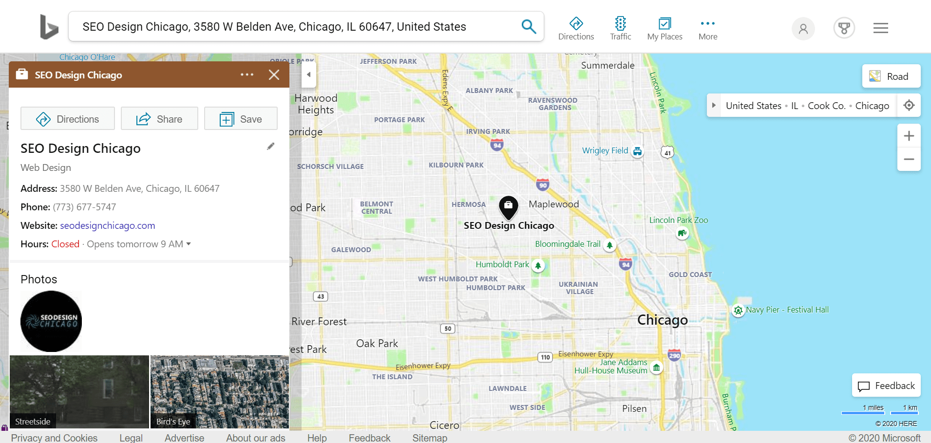 bing places map