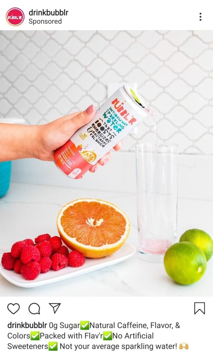 instagram ad drink