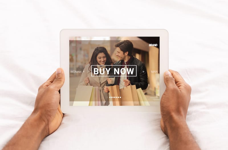 website design on tablet