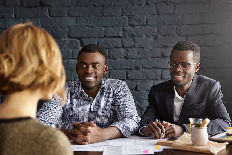 interviewing customer