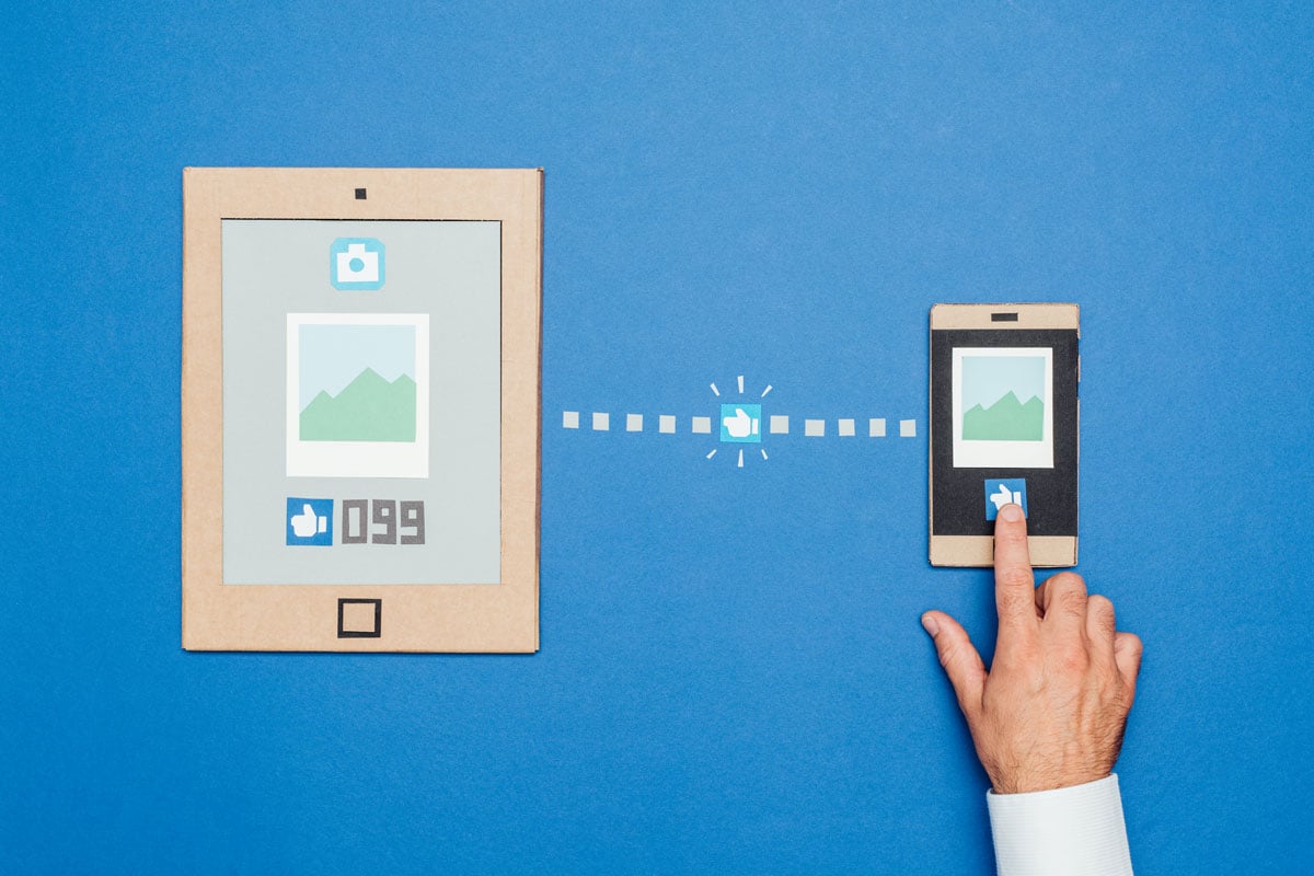 social media and content image