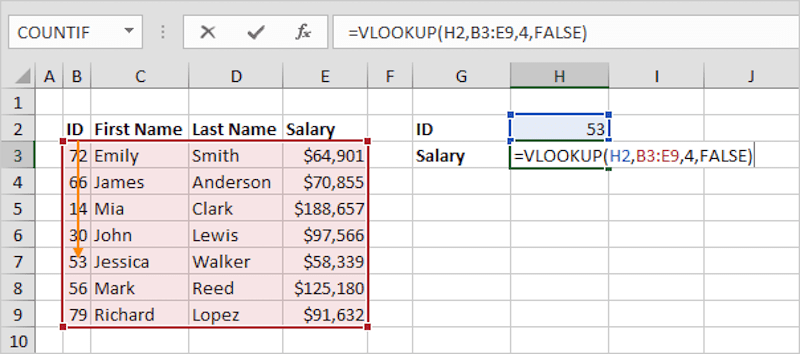 how to do a vlookup