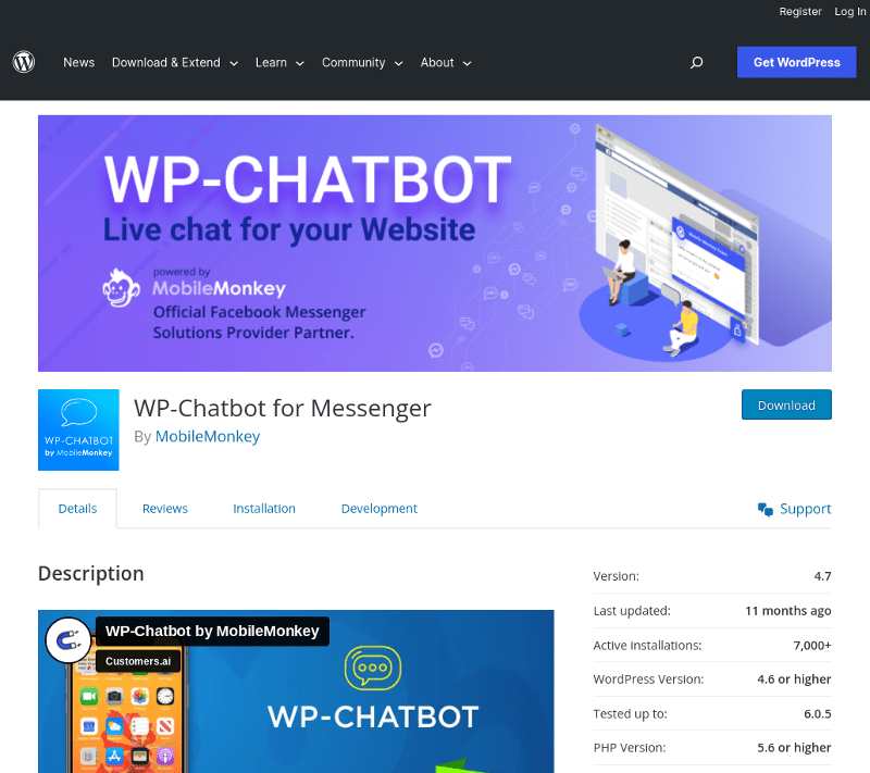 chatbot for wordpress