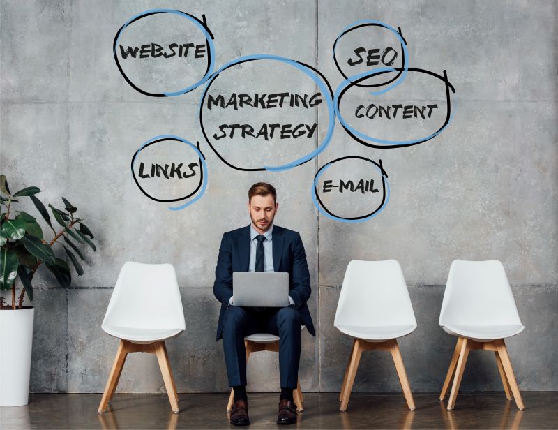 marketer with lap top