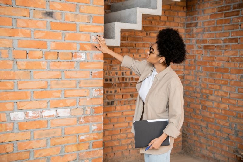 african american real estate agent with folder