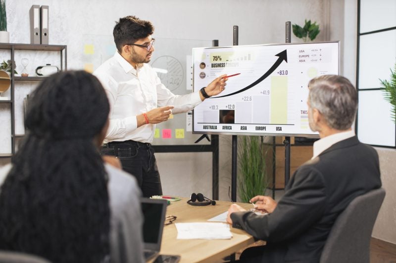 three people on presentation