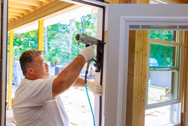use of pneumatic nail gun is demonstrated
