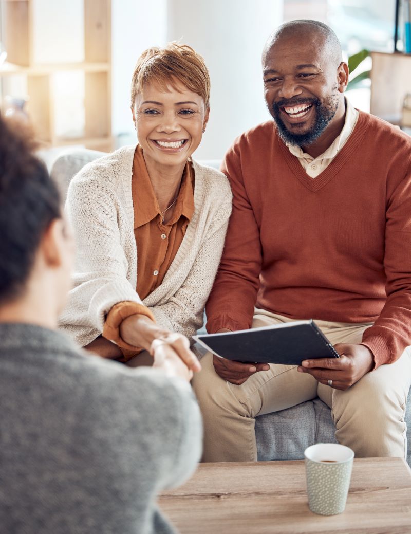 handshake with a insurance agent