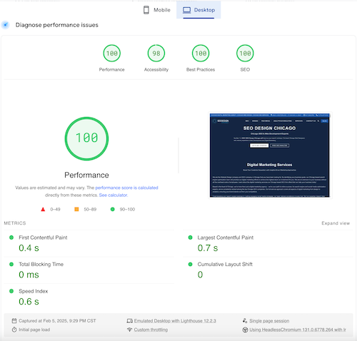 Desktop-Testing-Scores-Core-Web-Vitals