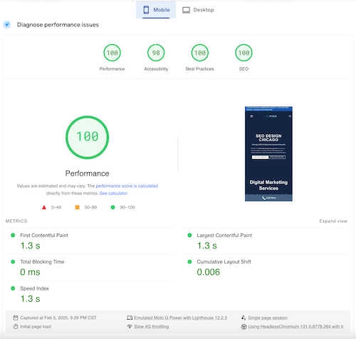 Mobile-Testing-Scores-Core-Web-Vitals