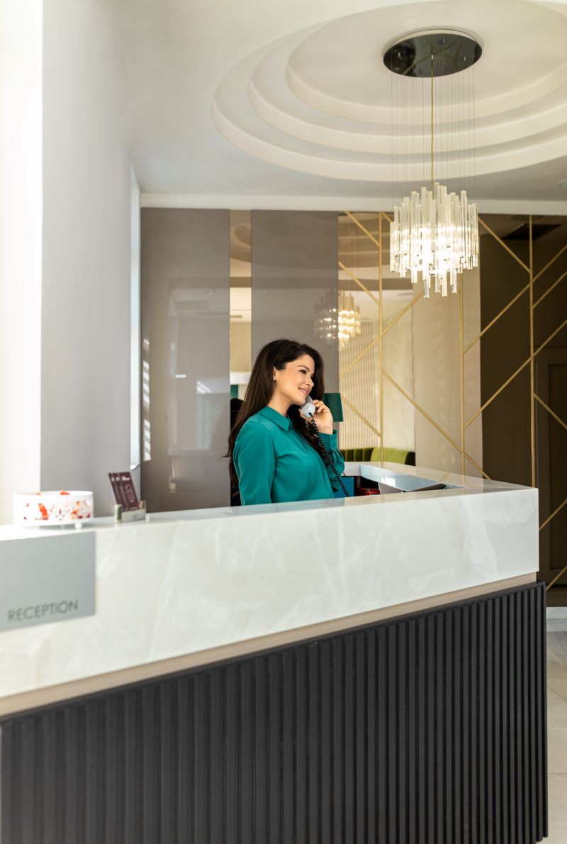 female receptionist