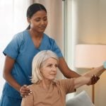 senior woman home health care