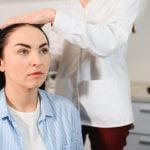 doctor diagnoses the structure of the hair