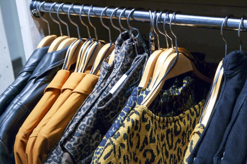 new clothes hanging