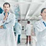 photo of two young scientists