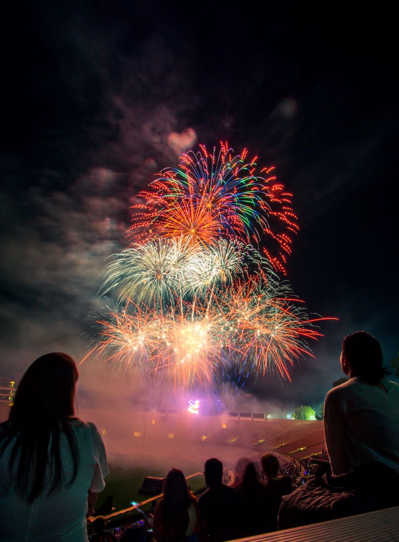 view of a fireworks
