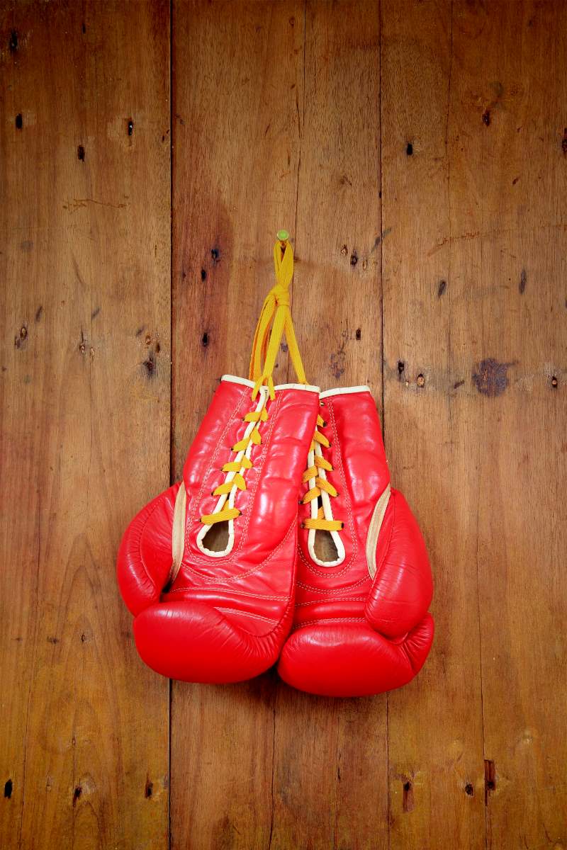 boxing glove hanging