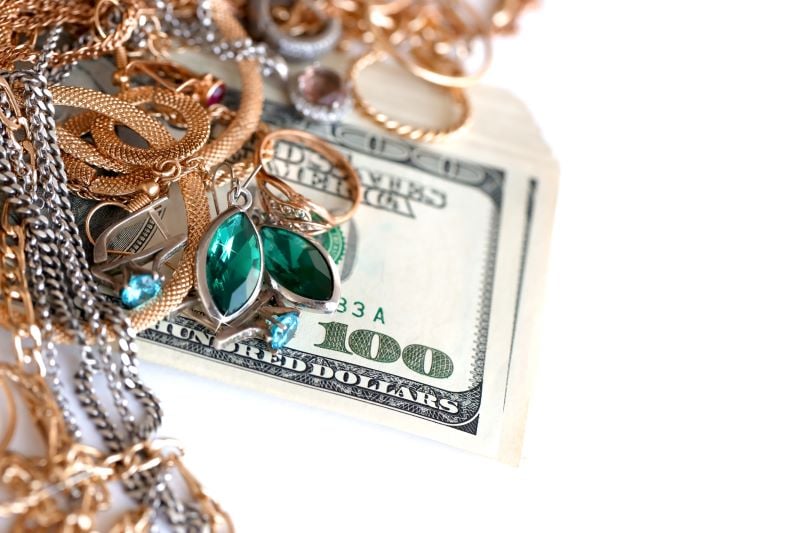 golden and silver jewerly