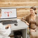 pregnant woman visiting doctor