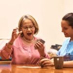 woman playing cards