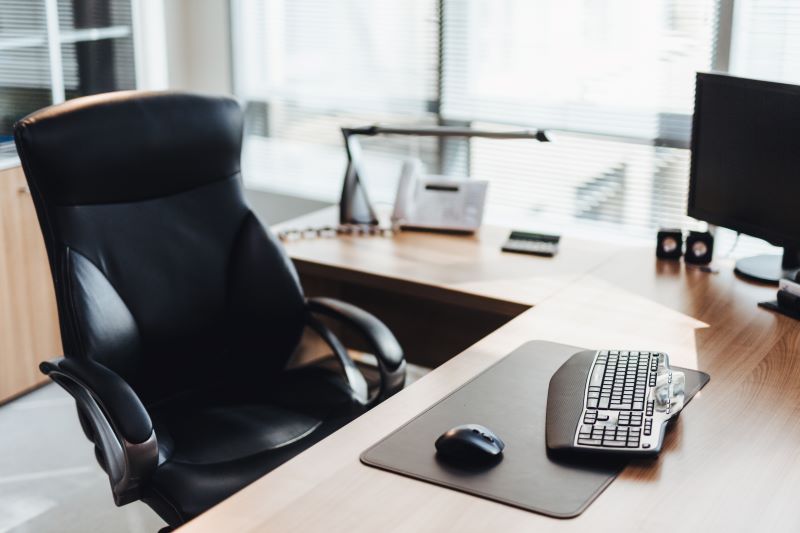 workplace of businessman