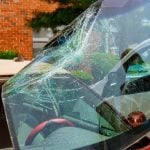 broken windshield car