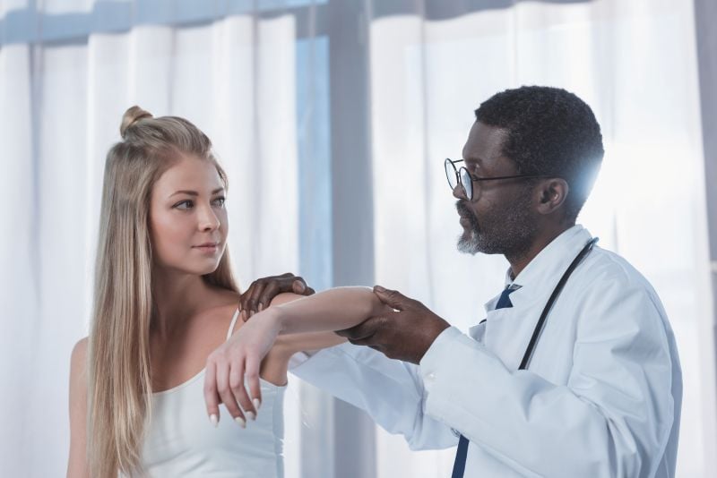 osteopathic physician and his patient