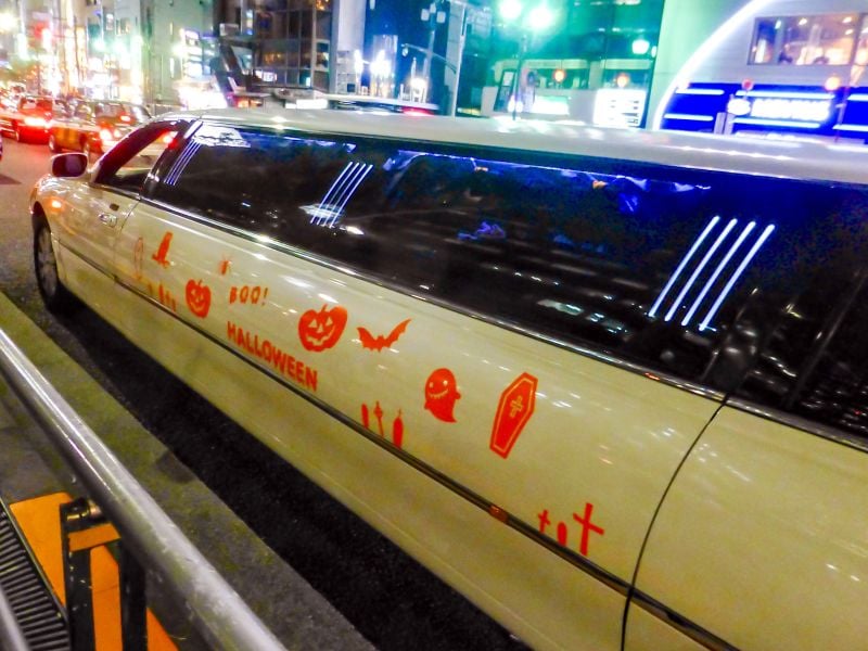 limousine at night